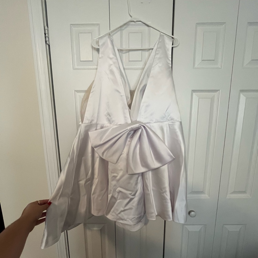 Custom bridal dress with bow